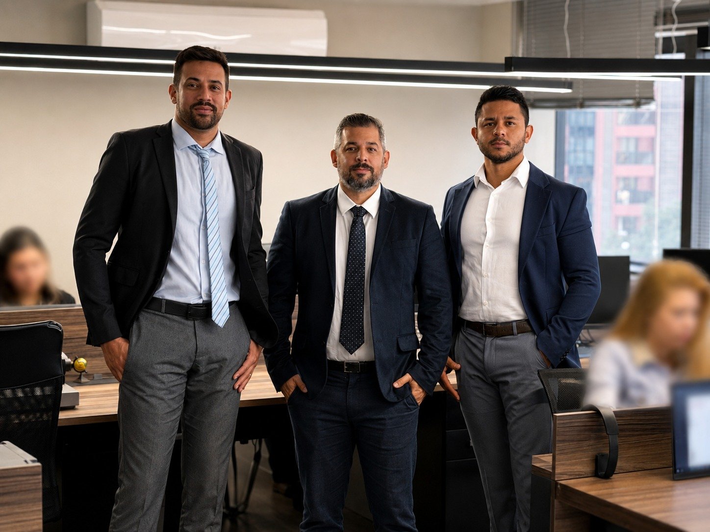 Sócios da C2 Consultoria em ambiente de trabalho